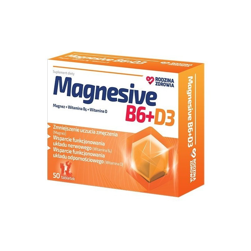Magnesive B6+D3 ,50tabletek ,Rodzina Zdrowia