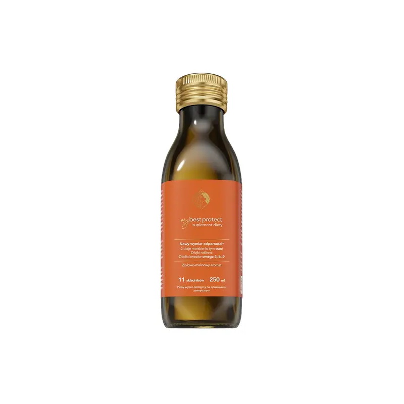 MyBestProtect, płyn, smak ziołowo-malinowy, 250 ml