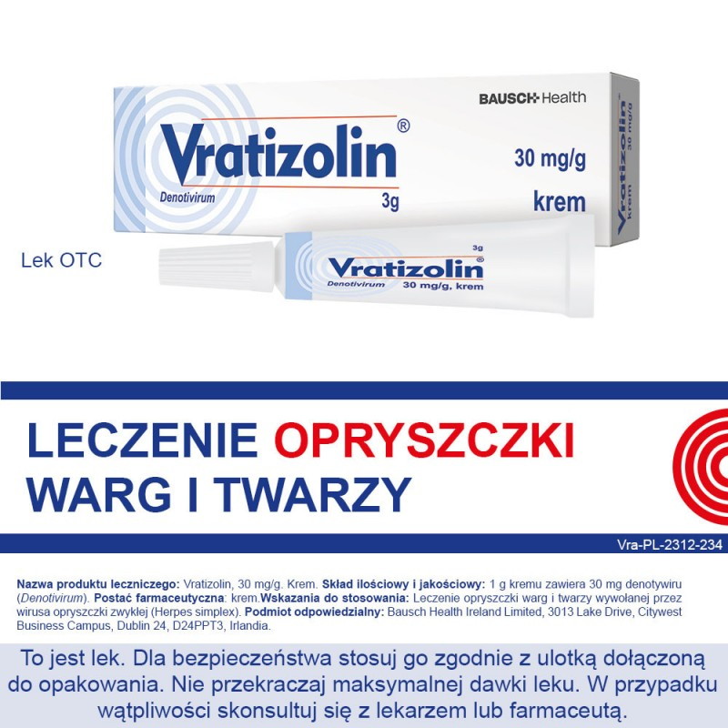 Vratizolin krem 0,03 g/g, 3 g