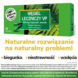 Węgiel leczniczy VP 0,2 g 20 kaps.