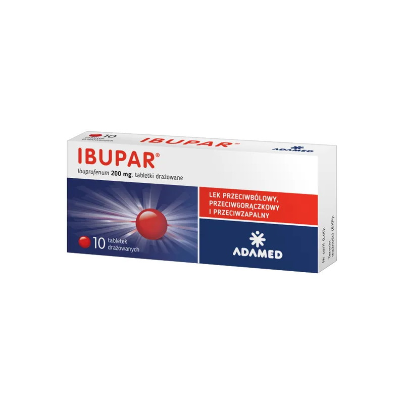 Ibupar, 200 mg, tabletki drażowane, 10 sztuk