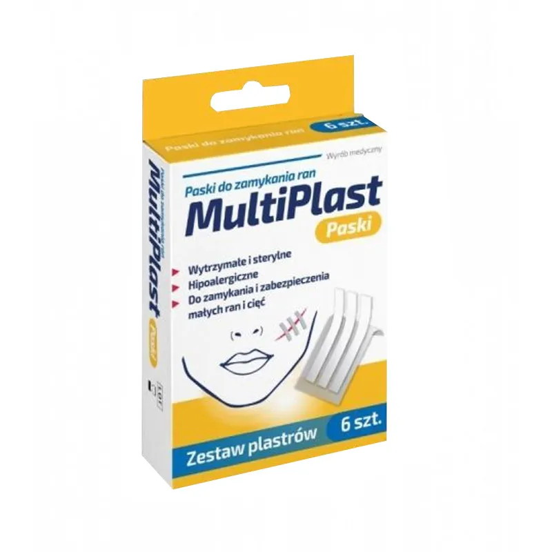 MultiPlast, paski do zamykania ran, 6 sztuk