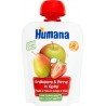 Humana 100% Organic Mus jabłko-gruszka- truskawka, 90g
