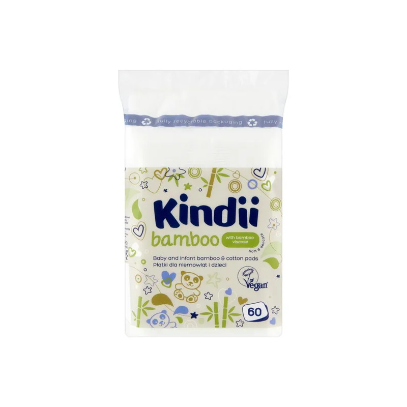 Kindii Bamboo płatki dla dzieci, 60 sztuk