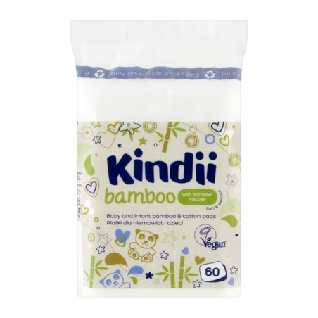 Kindii Bamboo płatki dla dzieci, 60 sztuk
