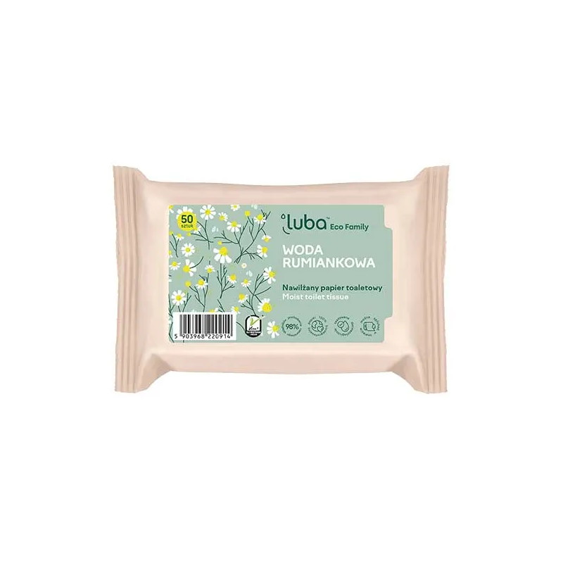 Luba Eco Family papier toaletowy nawilżany Woda rumiankowa, 50 sztuk