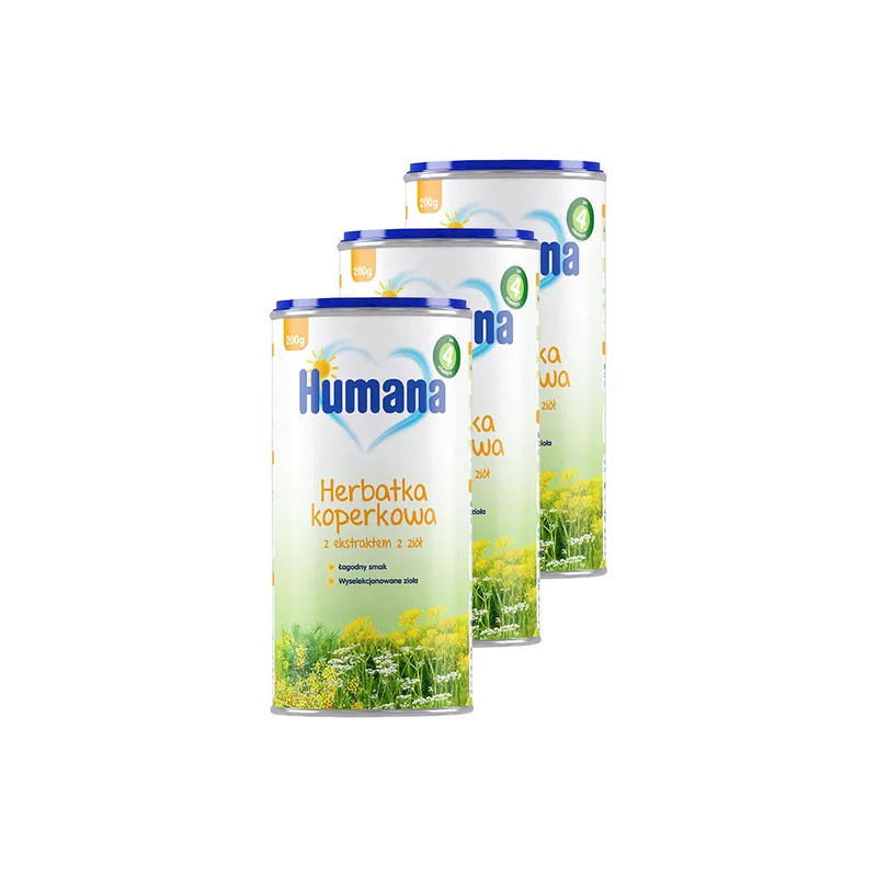 Zestaw Humana Herbatka Koperkowa po 4 miesiącu, 3 x 200 g