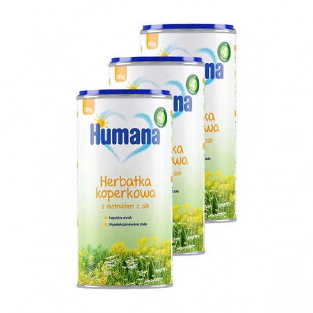 Zestaw Humana Herbatka Koperkowa po 4 miesiącu, 3 x 200 g