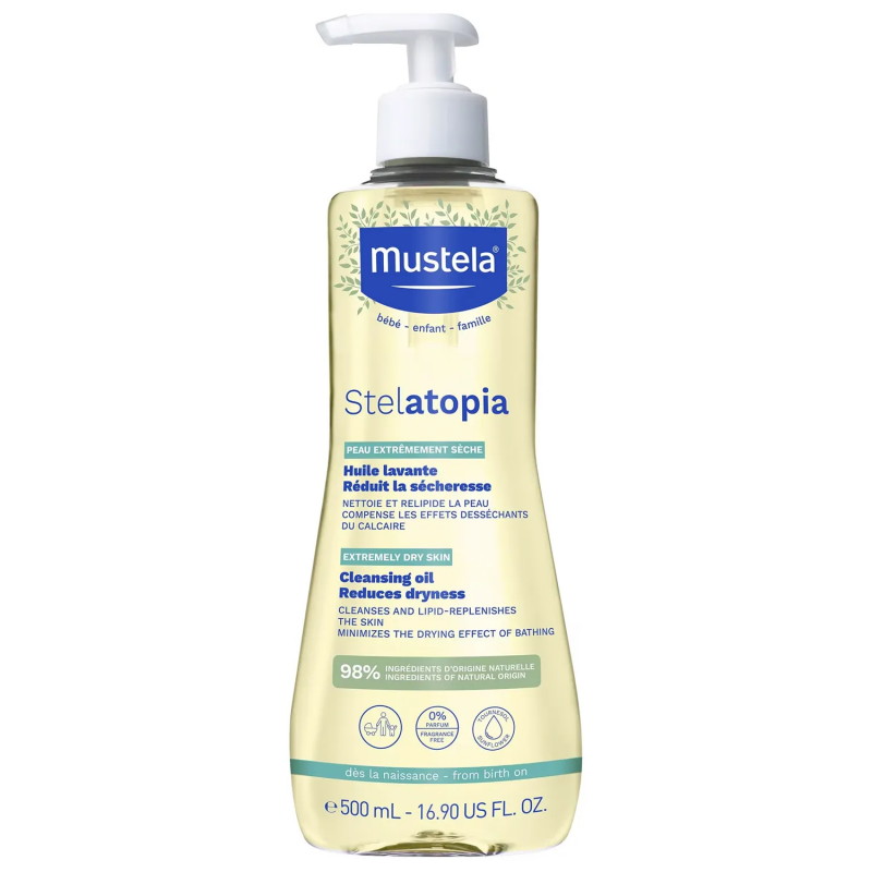 Mustela Stelatopia olejek myjący od urodzenia, 500 ml
