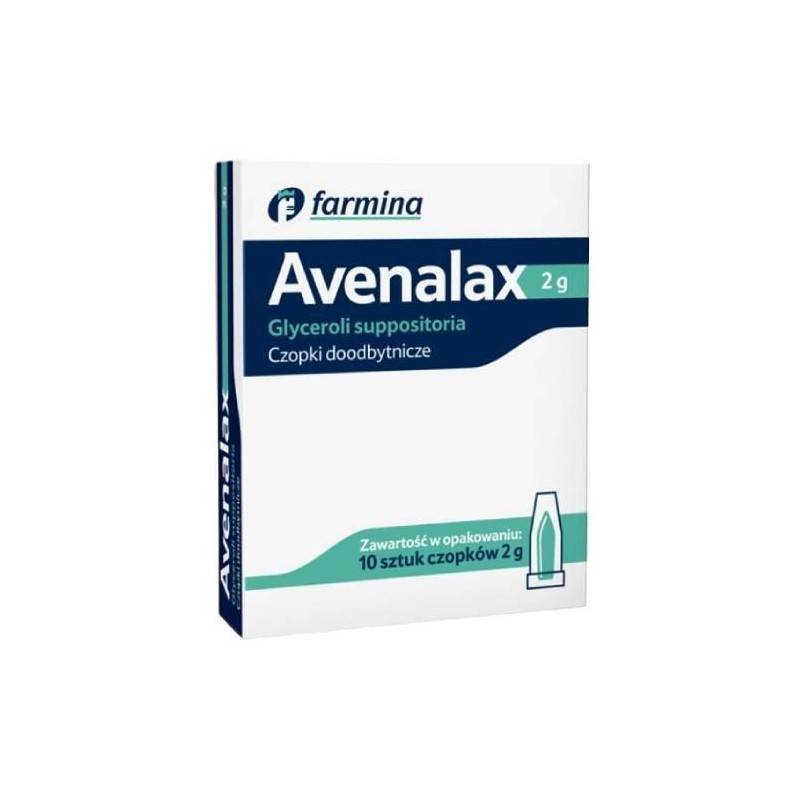 Avenalax Czopki glicerynowe 2g, 10 czopków