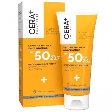 CERA+ solutions Krem ochronny SPF50 skóra wrażliwa, 50 ml