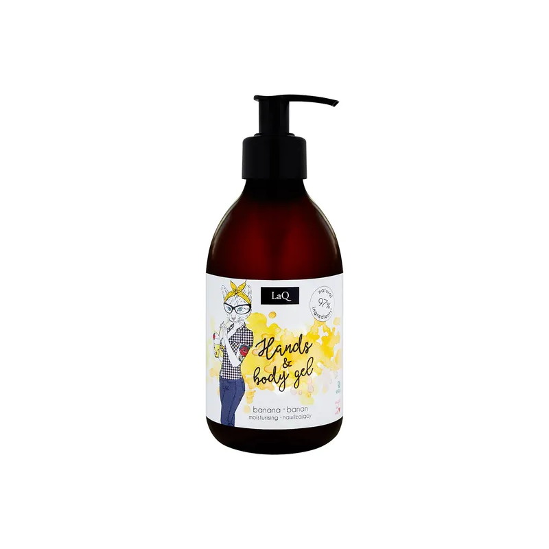 LaQ Banan  żel do mycia ciała i rąk, 300 ml