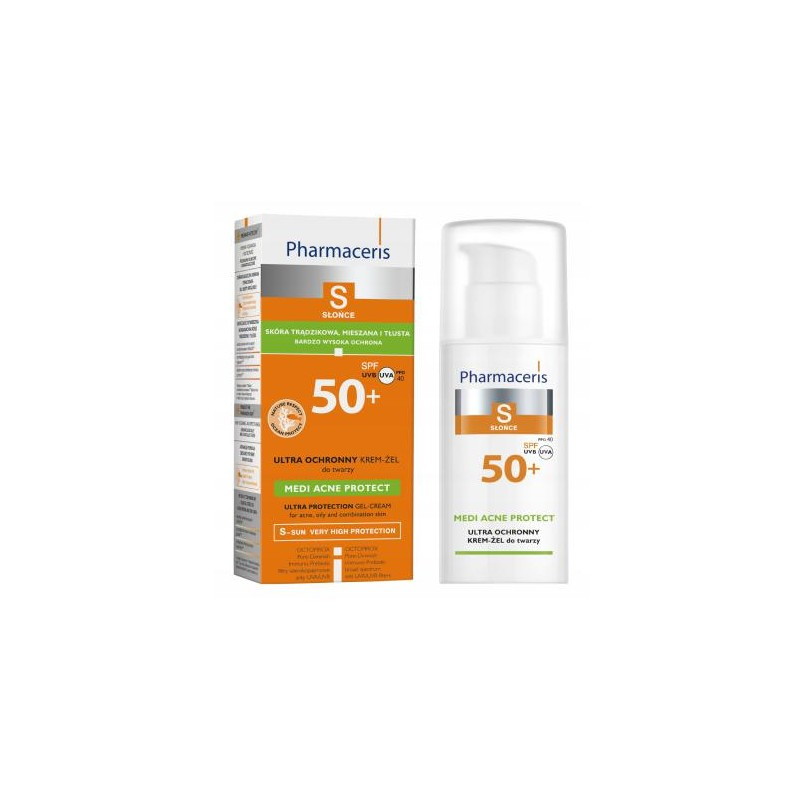 Pharmaceris S medi acne protect SPF50+ krem, 50ml