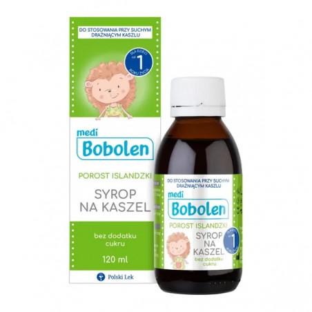 Bobolen Porost Islandzki syrop na kaszel, 120 ml