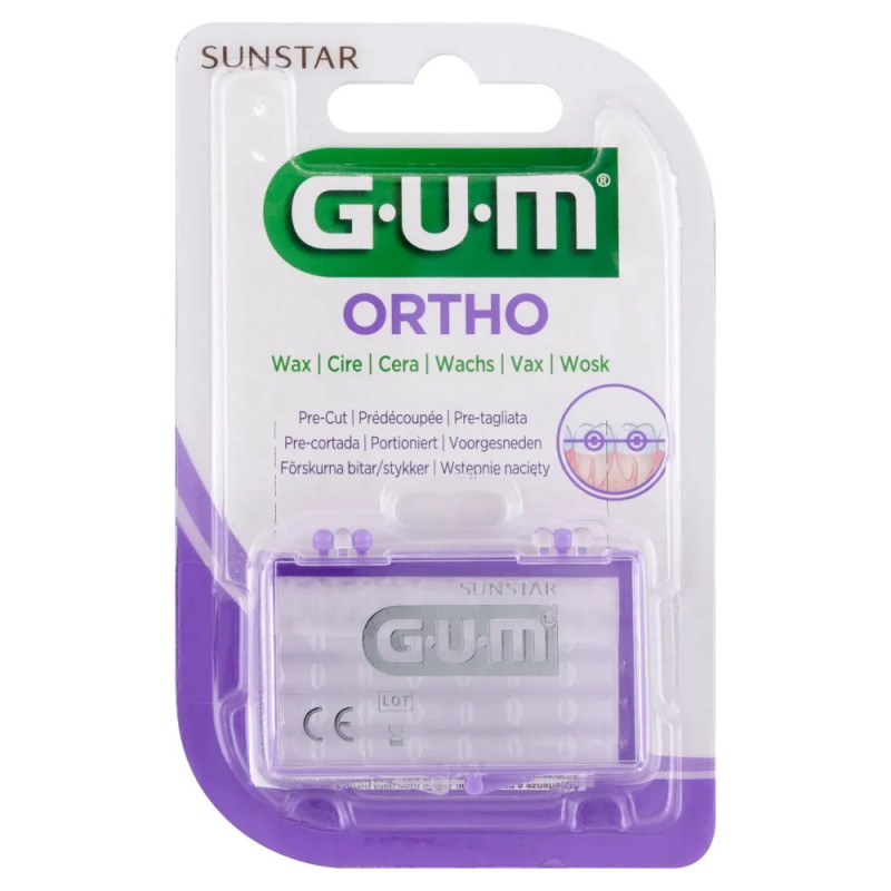 Sunstar Gum Ortho, wosk ortodontyczny kalibrowany, bez smaku, 1 sztuka