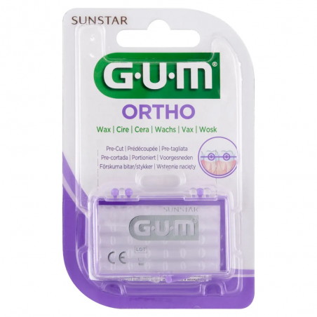 Sunstar Gum Ortho, wosk ortodontyczny kalibrowany, bez smaku, 1 sztuka