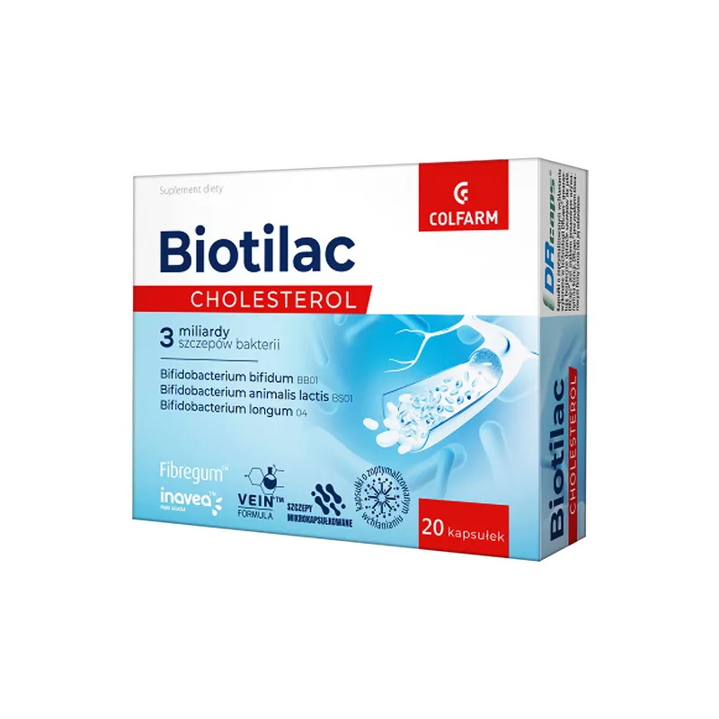 Biotilac Cholesterol kapsułki, 20 sztuk