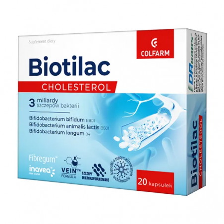 Biotilac Cholesterol kapsułki, 20 sztuk