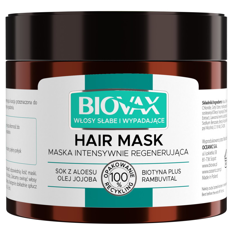 LB BIOVAX Maseczka wł.słab.i wypad.250ml