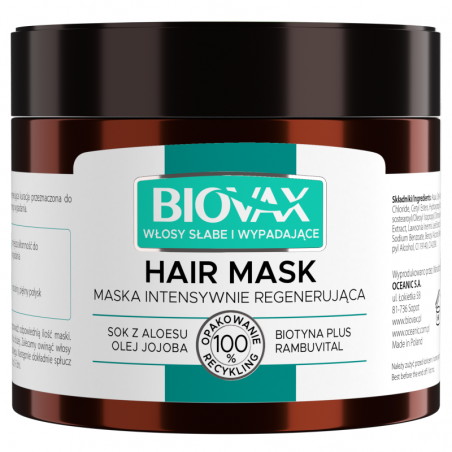 LB BIOVAX Maseczka wł.słab.i wypad.250ml