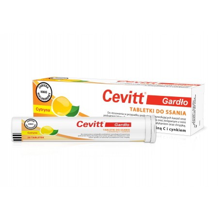 Cevitt Gardło cytryna, 20 tabletek