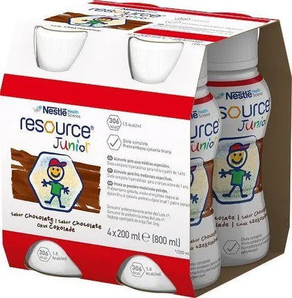 Resource Junior Czekoladowy, 4 x 200 ml