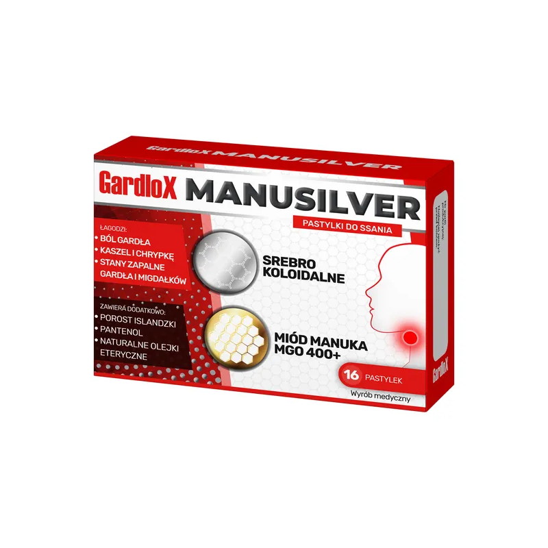Gardlox Manusilver, 16 pastylek do ssania
