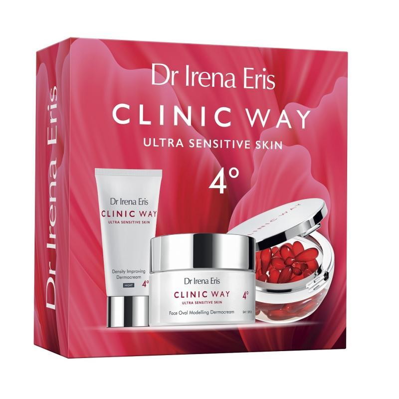 Dr Irena Eris Clinic Way 4 Stopień Lifting zestaw krem na dzień, 50 ml + krem na noc, 30 ml + dermokapsułki rewitalizujące, 30 s