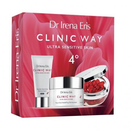 Dr Irena Eris Clinic Way 4 Stopień Lifting zestaw krem na dzień, 50 ml + krem na noc, 30 ml + dermokapsułki rewitalizujące, 30 s