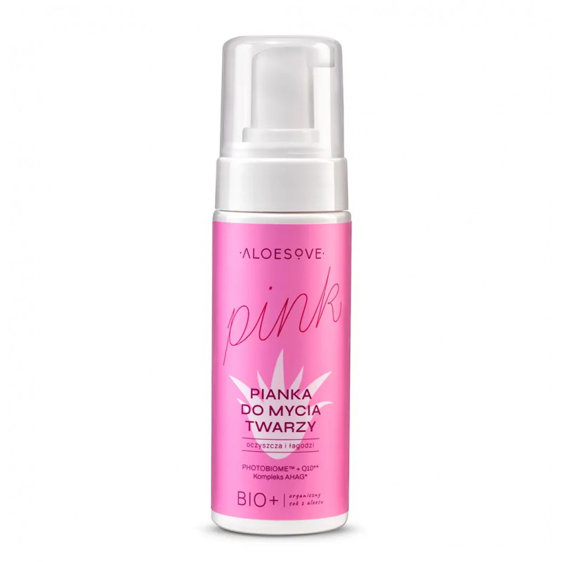 ALOESOVE pink pianka myjąca do twarzy, 150ml