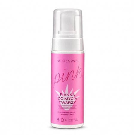 ALOESOVE pink pianka myjąca do twarzy, 150ml