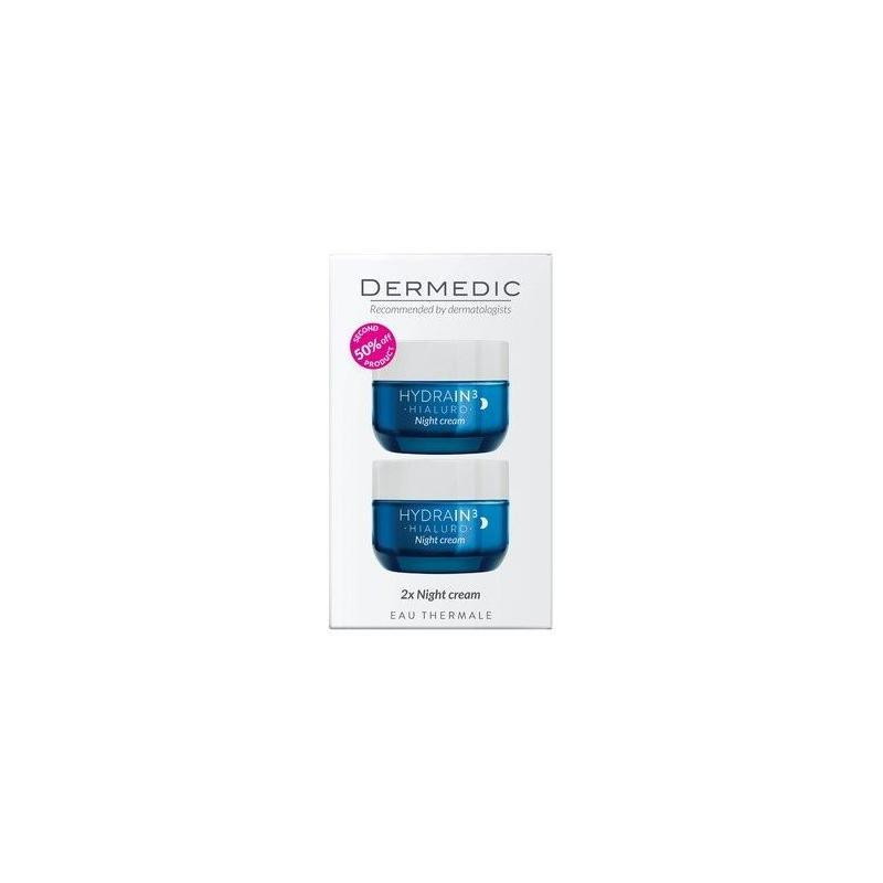 Dermedic Hydrain 3 Hialuro Krem na noc, duopak, 2x 50 ml