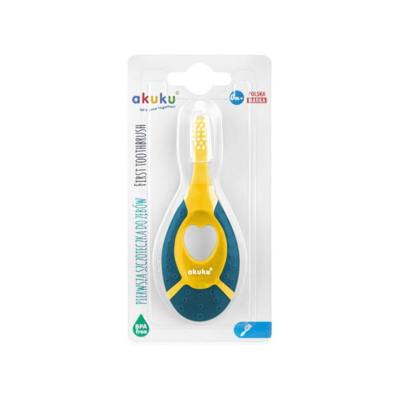 Akuku szczoteczka do zębów 0-2 lat kolor granatowy, 1 sztuka