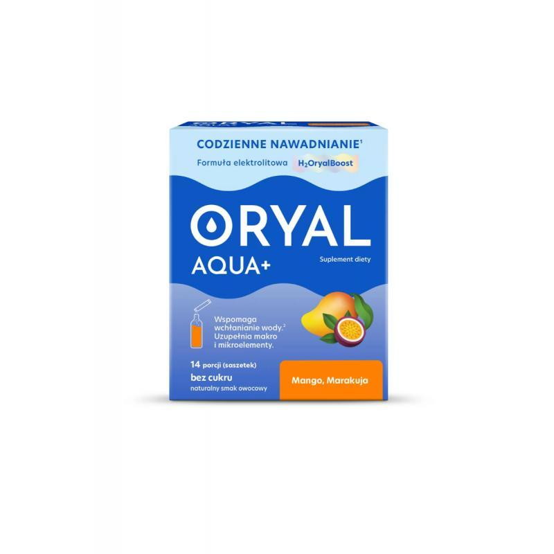 Oryal Aqua+ Mango-Marakuja proszek, 14 sasz.
