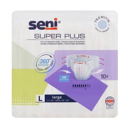 Seni Super Plus pielucho-majtki dla dorosłych rozmiar L, 10 sztuk