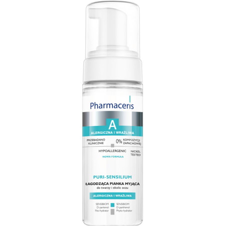 PHARMACERIS A PURI-SENSILIUM ŁAGODZĄCA PIANKA MYJĄCA do twarzy i okolic oczu, 150 ml