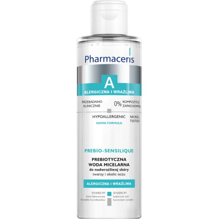 PHARMACERIS A PREBIO-SENSILIQUE PREBIOTYCZNA WODA MICELARNA do nadwrażliwej skóry twarzy i okolic oczu, 200 ml