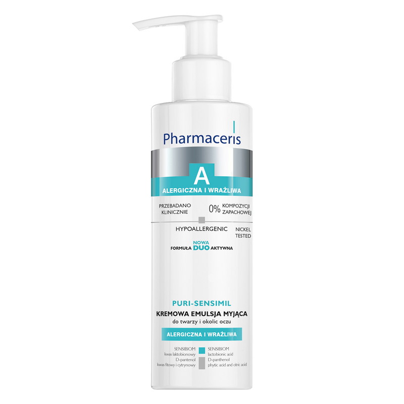 PHARMACERIS A PURI-SENSIMIL KREMOWA EMULSJA MYJĄCA do twarzy i okolic oczu, 190 ml