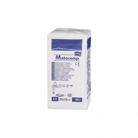 Kompres niejałowy bawełniany 8W 13N  7,5 cm x 7,5 cm, 100 sztuk