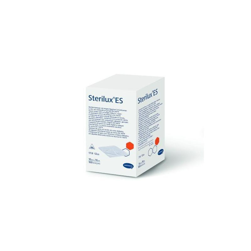 Sterilux ES Kompres Niejałowy 17N 12W 10 cm x 10 cm, 100 sztuk