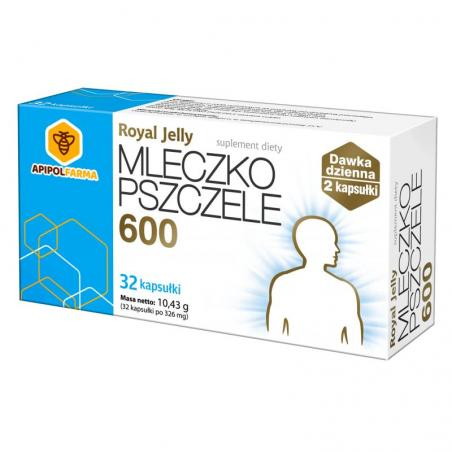 Mleczko pszczele Royal Jelly 600, 32 kapsułki