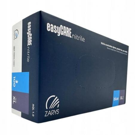 Rękawice nitrylowe easyCare niebieskie rozmiar XL, 100 sztuk