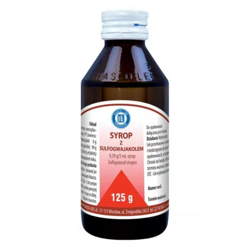 Hasco-Lek Syrop z sulfogwajakolem 390 mg/ 5 ml, 125 g