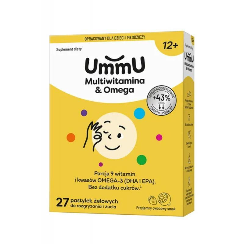 UmmU Multiwitamina & Omega 12+, 27 pastylek żelowych