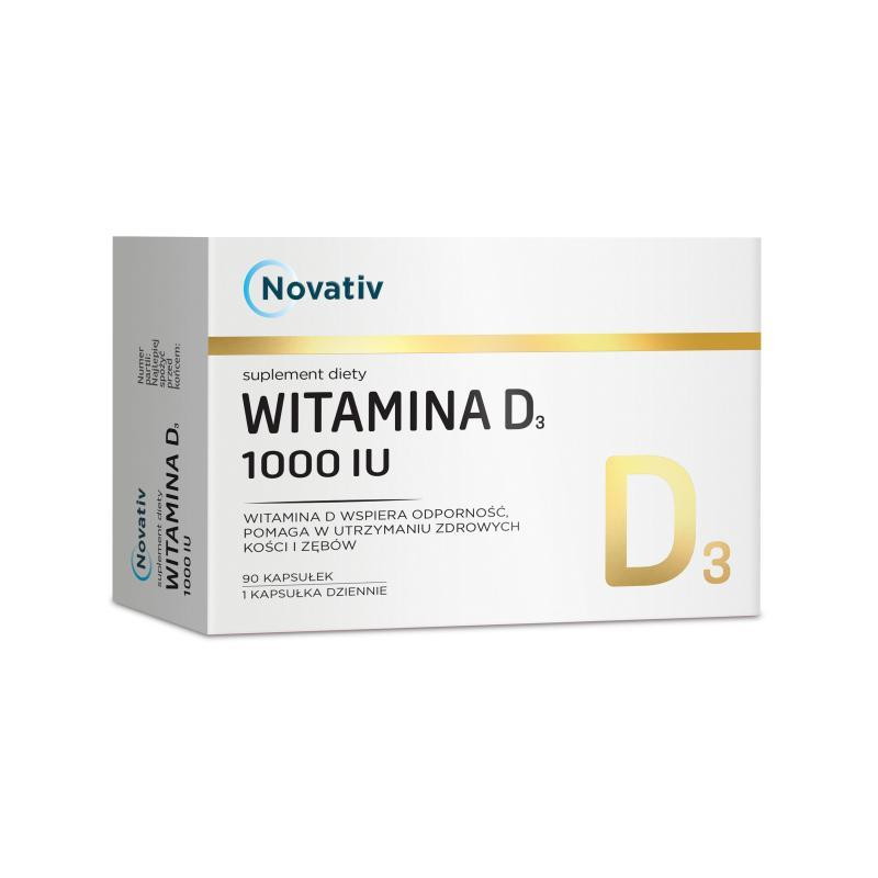 Novativ Witamina D3 1000 IU, 90 kapsułek