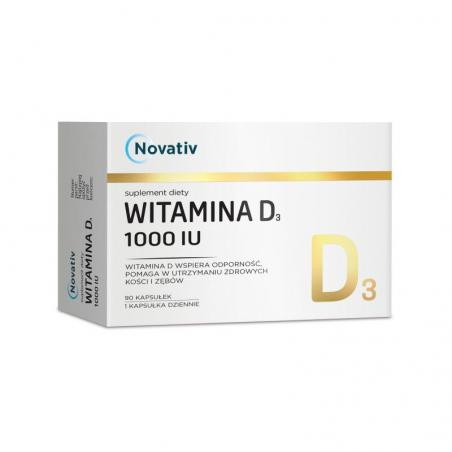Novativ Witamina D3 1000 IU, 90 kapsułek