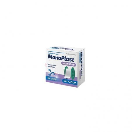 MonoPlast jedwabny przylepiec 5 m x 2,5 cm, 1 sztuka