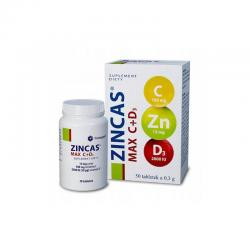 Zincas Max C + D3, 50 tabletek