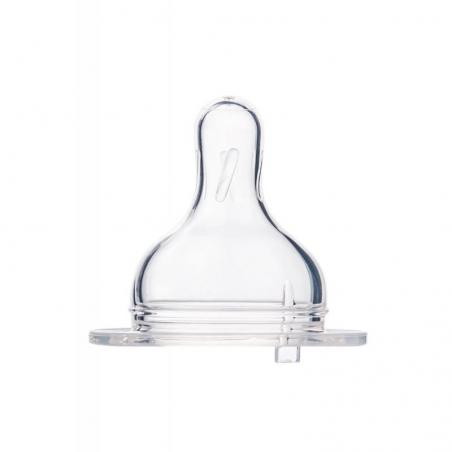 Canpol babies EasyStart Silikonowy smoczek do kaszki do butelki szerokiej, 6m+, 1 sztuka