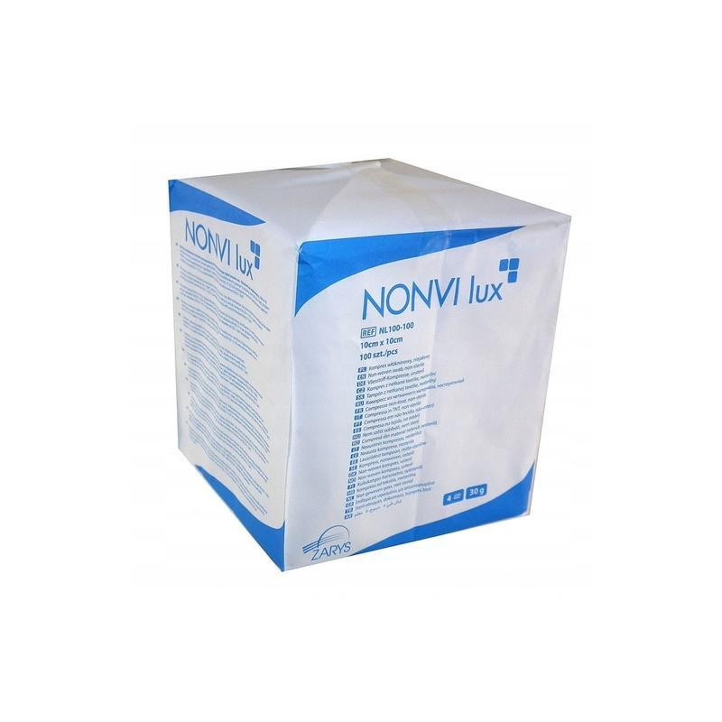 Nonvi Lux Kompresy włókninowe, niejałowe, 10 cm x 10 cm, 100 sztuk